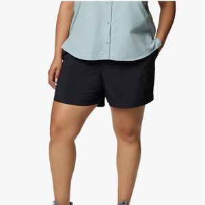 Columbia Shorts Women's Backcast II Water BLACK 2X BNWT Quick Dry Fishing Sports